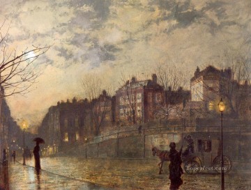 ハムステッドの街の風景 ジョン・アトキンソン・グリムショー Oil Paintings